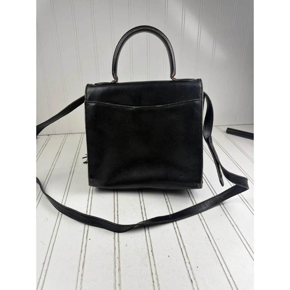 Coach Vintage Y2K Black Pebbled Leather Restored Court Crossbody Bag Purse $520